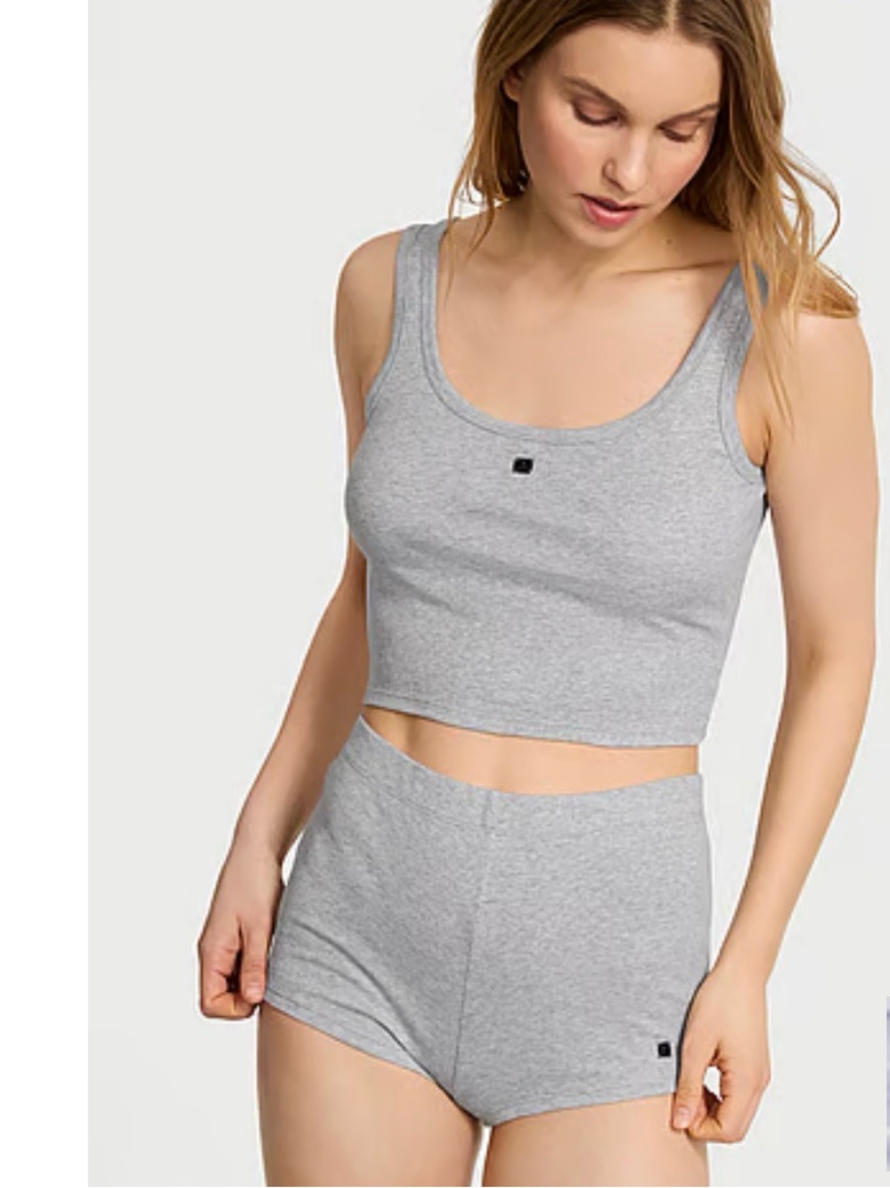 Victoria's Secret Heather Grey Tank & Shorts Set